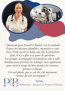 Elena intervenant chez la CPAM — Postur'O Boulot