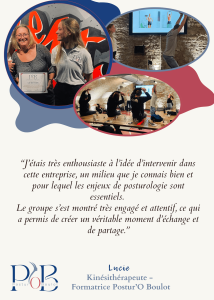 Lucie intervenant chez METEOR — Postur'O Boulot